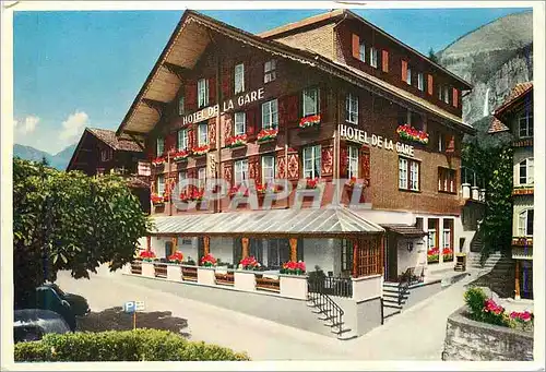 Moderne Karte Hotel de la Gare Brienz Berner Oberland