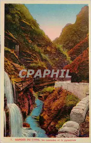 Cartes postales moderne Gorges du Cians les cascades et la pyramide