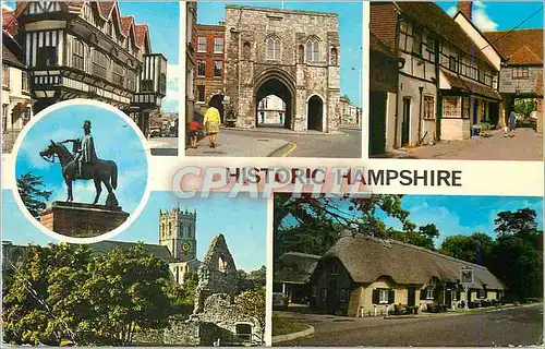 Cartes postales moderne Historic Hampshire Tudor House Southampton West Gate Winchester Angel Inn Andover