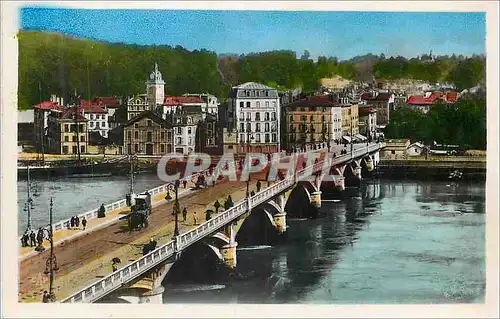 Moderne Karte Bayonne Le Pont St Esprit et l Adour  Bateaux