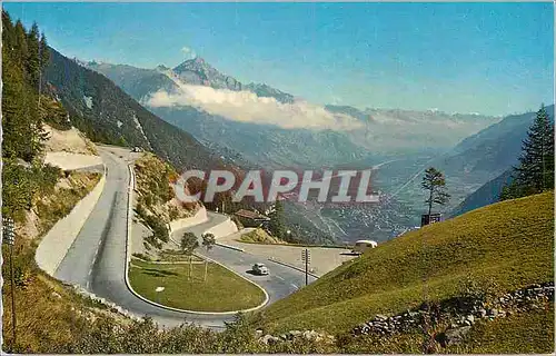 Cartes postales moderne Route du Col de la Forclaz La plaine du Rhone et le grand Chavalard
