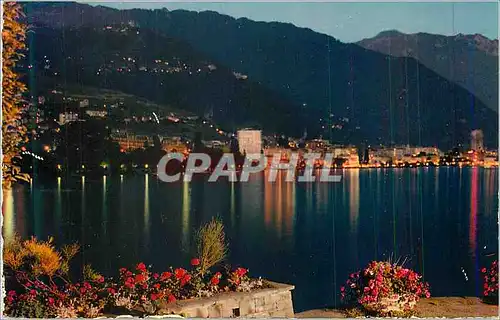Cartes postales moderne Montreux Vue de la Ville au crepuscule
