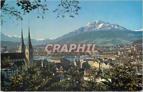 Cartes postales moderne Luzern mit Pilatus