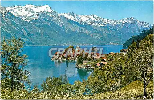 Cartes postales moderne Iseltwald am Brienzersee mit Brienzer Rothorn Kette