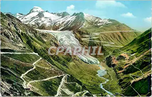 Cartes postales moderne Grimsel und Furkastrasse Rhonegletscher mit Galenstock