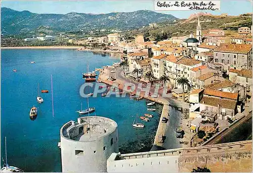 Moderne Karte Calvi Le Port vu de la Citadelle