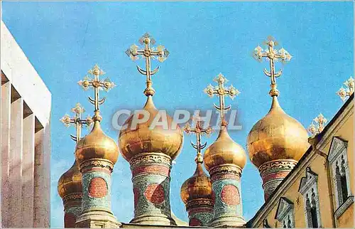 Cartes postales moderne El Kremlin de Moscu Cupulas de las Iglesias del Palacio de los Terems