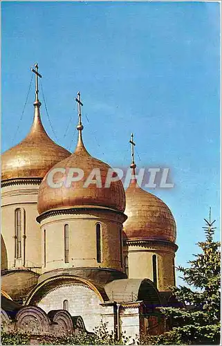 Cartes postales moderne El Kremlin de Moscu Cupulas de la catedral de la Asuncion