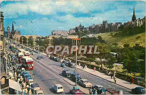 Moderne Karte Princes Street Looking East Edinburgh