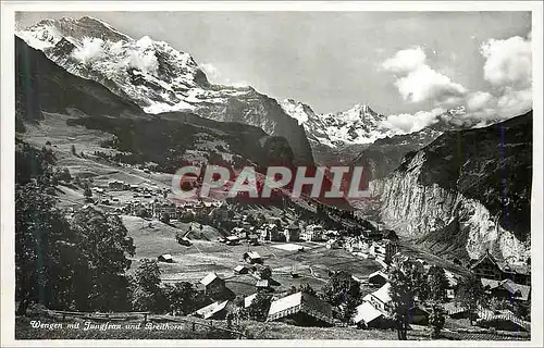 Cartes postales moderne Wengen mit Jungfrau