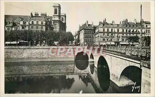 Moderne Karte Besancon Doubs Les Doubs au pont de Battant