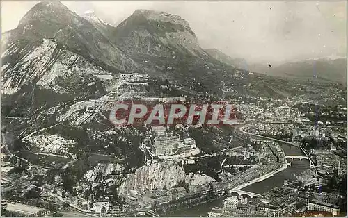 Moderne Karte Grenoble Isere Vue aerienne le Cours de I'Isere
