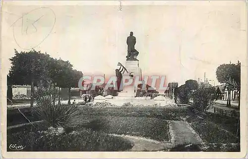 Moderne Karte Tunis Tunisie Jardin et Statue de Jules Ferry