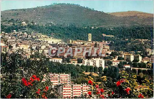 Moderne Karte Cote d'Azur Grasse Ville des Fleurs et des Parfums Vue generale