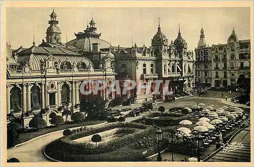 Moderne Karte Cote d'Azur Artistique Monte Carlo Casino et Hotel de Paris