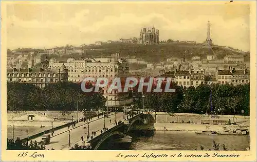Cartes postales moderne Lyon Le pont Lafayette et le coteau de Fourviere