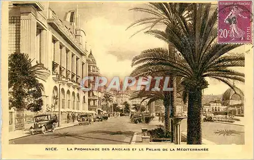 Moderne Karte Nice La Promenade des Anglais et le Palais de la Mediterranee