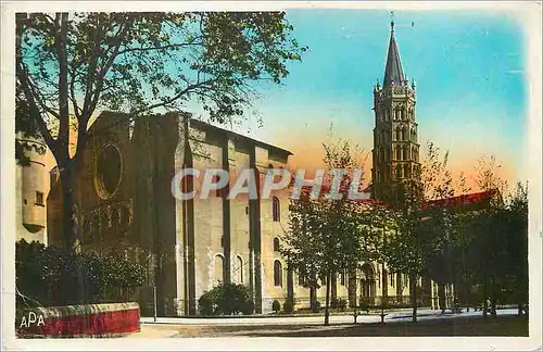 Cartes postales moderne Toulouse Basilique et place Saint Sernin