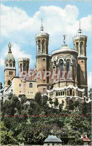 Moderne Karte Lyon Les Tours de Notre Dame de Fourviere
