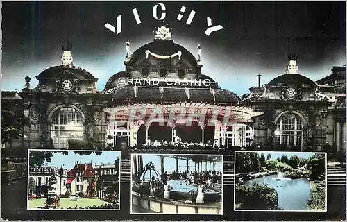 Cartes postales moderne Vichy Allier Casino vu la nuit
