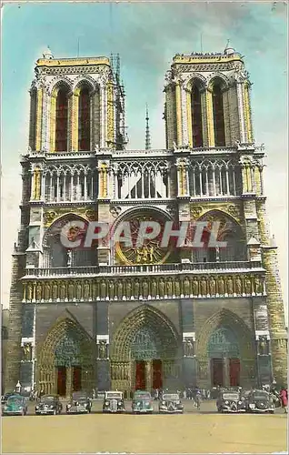 Moderne Karte Paris la Cathedrale Notre Dame la Facade