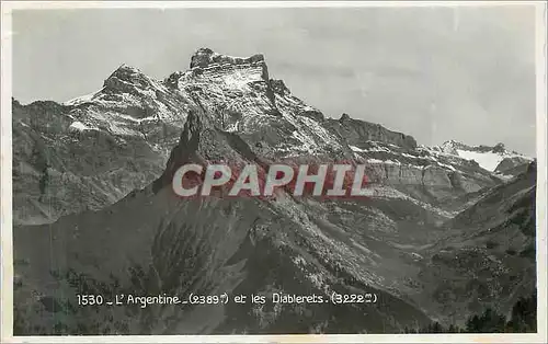 Cartes postales moderne L'Argentine (2389 m) et les Diablerets (3222 m)