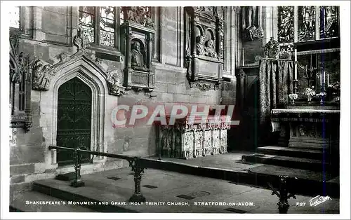 Cartes postales moderne Stratford on Avon Shakespeare's Monument and Grave Holy Trinity Church