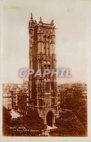 Moderne Karte Paris Tour Saint Jacques