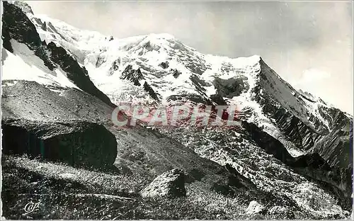 Cartes postales moderne Chamonix Mont Blanc Teleferique de l'Aiguille du Midi Le Mont Blanc vu depuis le Plan de l'Aigui