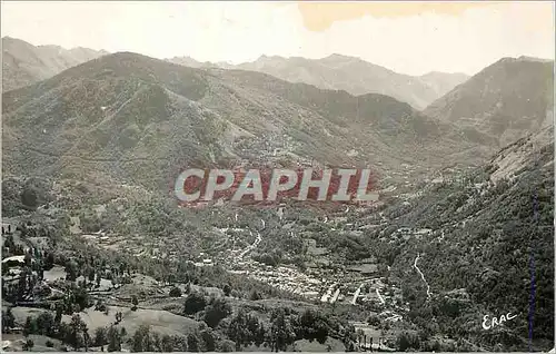 Moderne Karte Ax les Thermes La Perle des Pyrenees Alt 718 m Vue Panoramique sur la Ville et la Haute Vallee d
