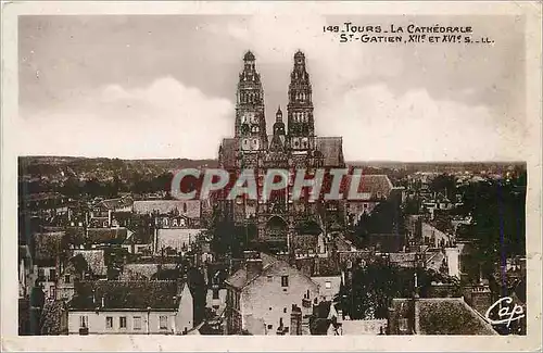 Ansichtskarte AK Tours La Cathedrale St Gatien XIIe et XVIe S