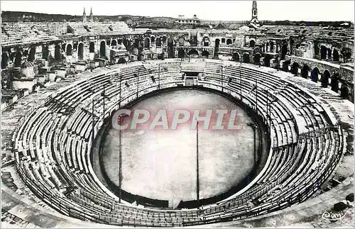 Moderne Karte Nimes (Gard) Interieur des Arenes