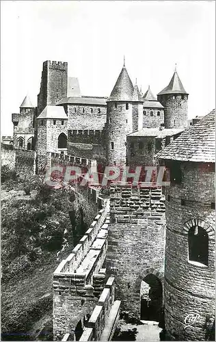 Moderne Karte Cite de Carcassonne Le Chateau et la Porte de l'Aude