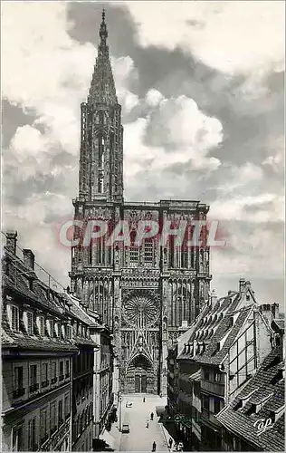 Moderne Karte Strasbourg La Rue Merciere et la Cathedrale