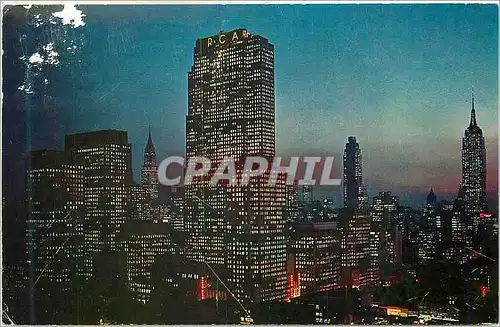Cartes postales moderne New York City Night to Midtown Manhattan