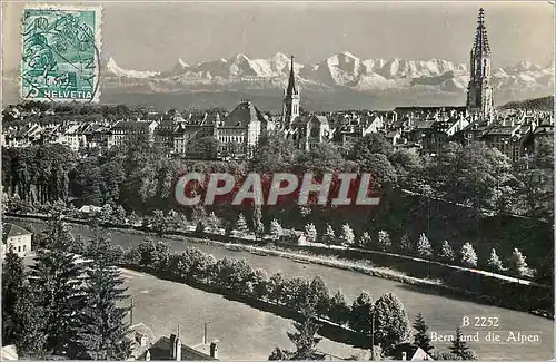 Moderne Karte Bern und die Alpen