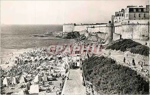 Moderne Karte Saint Malo (I et V) Les Remparts et la Plage Bon Secours