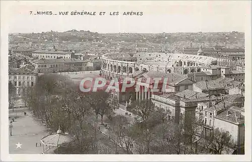 Moderne Karte Nimes Vue Generale et les Arenes