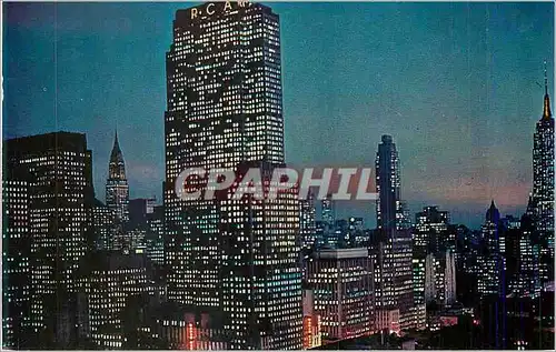 Cartes postales moderne New York City Twilight Time Mid Manhattan
