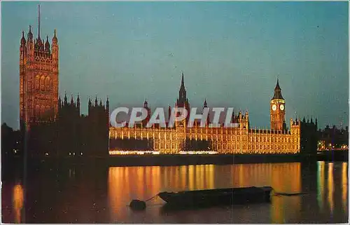 Cartes postales moderne London House of Parliament at Night