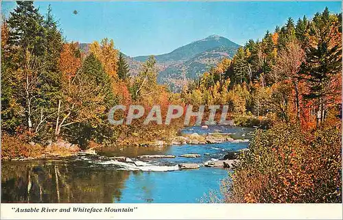 Moderne Karte New York Ausable River and Whiteface Mountain One of New York Statue's Most Scenic Views