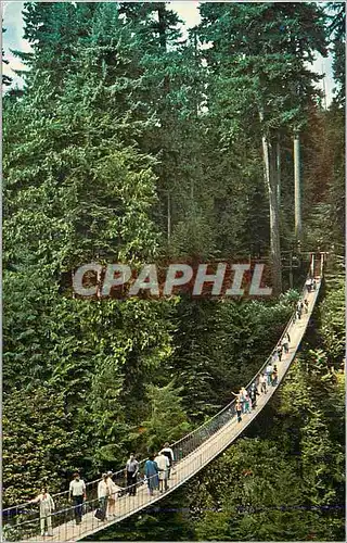 Moderne Karte North Vancouver Canada The World Famous Capilano Suspension Bridge