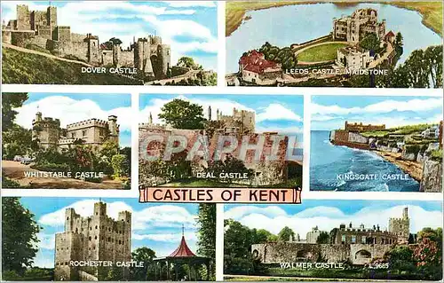 Moderne Karte Castles of Kent