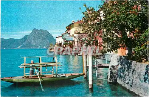 Cartes postales moderne Lugano Gandria Bateau