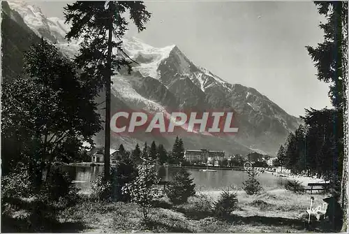 Cartes postales moderne Chamonix (Hte Savoie) Le Lac et le Massif du Mont Blanc