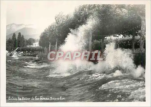 Moderne Karte Evian les Bains Le Lac Leman Temps de Bise