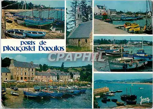 Moderne Karte Ports de Plougastel Daoulas (Finistere) Le Port Pittoresque Bateaux