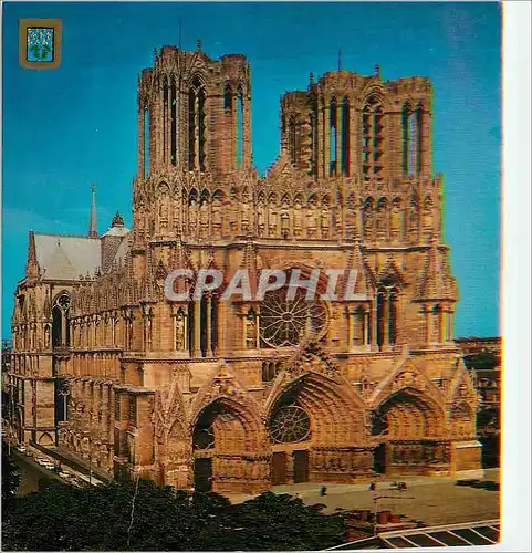 Moderne Karte Reims (Marne) La Champagne France Cathedrale Notre Dame Edifiee de 1211a 1480