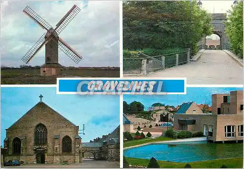 Cartes postales moderne Gravelines (Nord) Le Moulin L'Arsenal Centre de Culture Arts et Loisirs L'Eglise et la Grande Ci