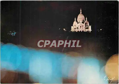 Cartes postales moderne Paris vu par Philippe Scall La Basilique du Sacre Coeur